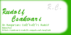 rudolf csakvari business card